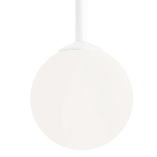 Sufitowa lampa Pinne 1080PL_G_S Aldex 1-punktowa biała kula sypialniana