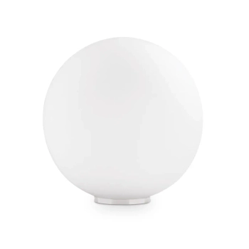 Lampka stolikowa szklana Mapa biała kulista 1xE27 42W nocna sypialniana 9155