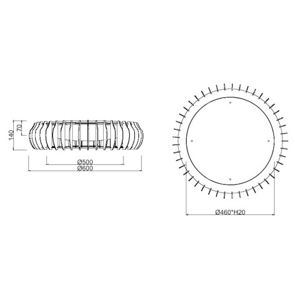 Lampa nasufitowa Monte R62171930 RL Light LED 38W 3000-6500K drewniana