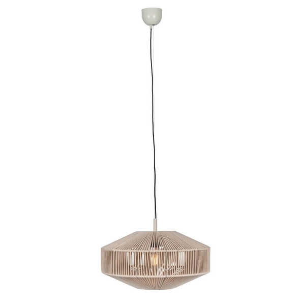 Sypialniana lampa zwisająca SVEA 364700144 Trio boho bawełniana beżowa