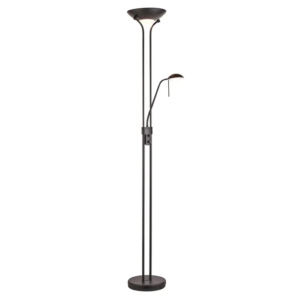 Podłogowa lampa do salonu Rome 107738 regulowana czarna