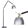 Metalowa lampa nowoczesna Zyta podłogowa czarna aluminium