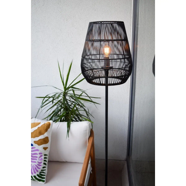 Podłogowa lampa do salonu NERIDA 03845/81/30 IP44 czarny