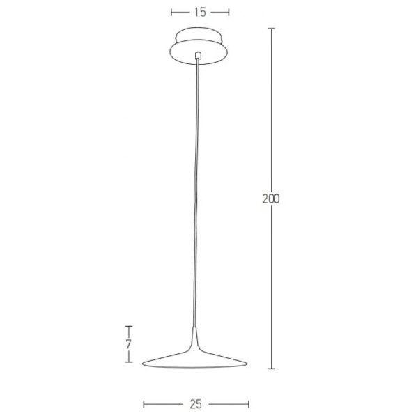 Okrągła wisząca lampa 19150 LED 6W 3000K nad blat kuchenny czarny