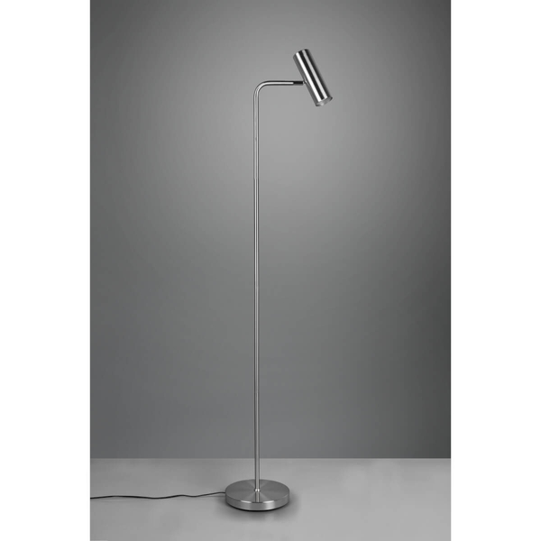 Stojąca lampa podłogowa VANTOS DL107412400 Trio tubka do salonu srebrna