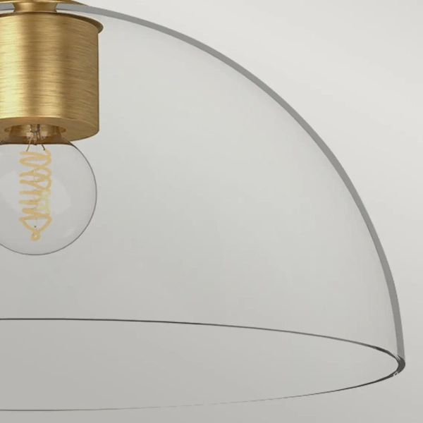 Minimalistyczna sufitowa lampa Jude ALM-JUDE-SF-GD-CL szklana złota