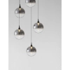 Szklana lampa wisząca LURVELA LE45130 LED 20W 3000K szara czarna