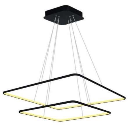 LAMPA wisząca SLIM/000006/3000/B MDECO kwadratowa OPRAWA metalowy ZWIS LED 66W 3000K do biura czarny