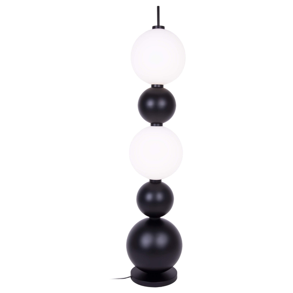 Designerska lampa podłogowa Akiko LED 25W 3000K balls czarna biała