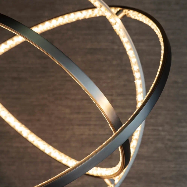 Lampa wisząca pierścieniowa Eternity 74729 LED 42W 3000K ringi nikiel