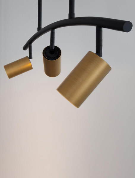 Sufitowa lampa nowoczesna Cayes nad stół czarna złota