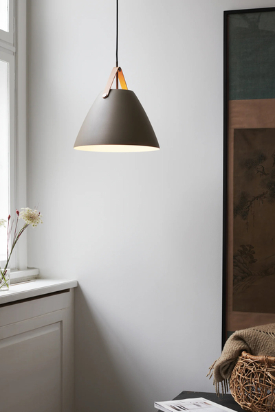 Metalowa lampa wisząca Strap 84343009 Nordlux klosz metal brązowa