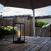 Stołowa LAMPA zewnętrzna FLAIR 6588801012 Lutec ogrodowa OPRAWA metalowa klatka outdoor IP44 czarna przezroczysta