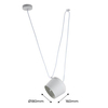 Lampa wisząca Spider ABR-LWRU-B Abruzzo do kuchni regulowana czarna