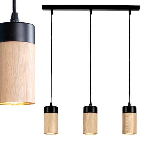Loftowa LAMPA wisząca ANNICK 1419304 Britop drewniana OPRAWA tuby zwis