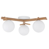 Potrójna lampa sufitowa Sheron 5308 TK Lighting kule biały drewniany