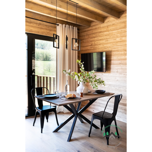 Wisząca LAMPA kwadratowa Lavaya K-4033 Kaja metalowa OPRAWA na listwie ZWIS ramki frame czarne