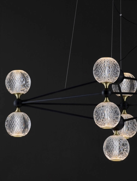 Lampa wisząca BOYA LE42738 LED z funkcją ściemniania czarna