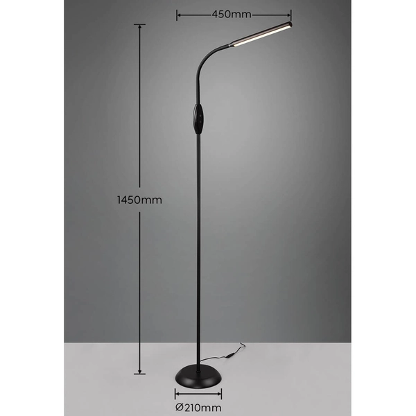 Pokojowa lampa podłogowa Toro R47641102 LED 5W 3000-5000K czarna