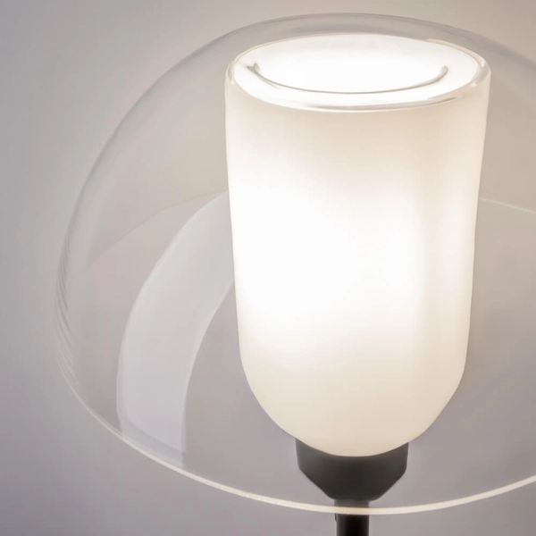 Naścienna lampa do przedpokoju Memory MOD177WL-01B czarna przezroczysta