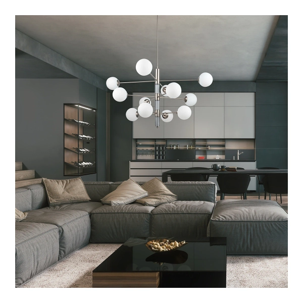 Wisząca lampa molekułowa Ultimo ULT-ZW-8 (Z) biała złoty połysk