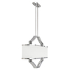 Zwis biały do salonu Gerdo Ovale materiałowa lampa wisząca