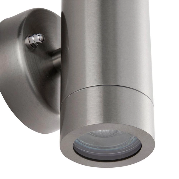 Lampa ścienna do ogrodu Palin 101350 tubka metalowa IP65 srebrna