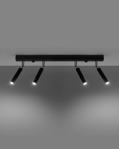 LAMPA sufitowa SL.0900 metalowa OPRAWA tuby regulowane loftowe czarne