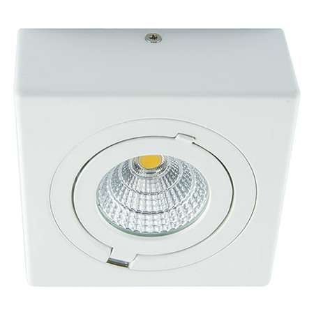 LAMPA sufitowa IGOR LED 6W 4000K 03127 Ideus metalowa OPRAWA kwadratowa regulowany plafon reflektorek biały