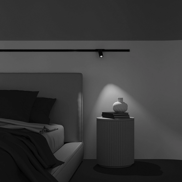 Lampa magnetyczna ścieżka świetlna Focus TR103-1-12W3K-M-B LED 12W 3000K reflektorek czarna