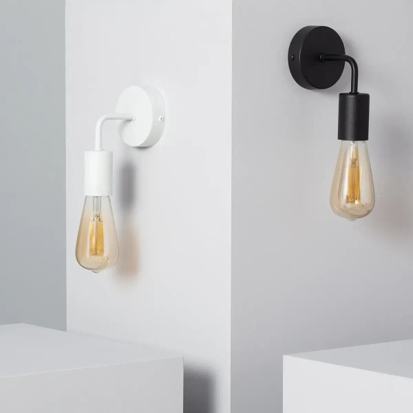 Kinkiet minimalistyczny Tesoro ABR-KR-C-E27 Abruzzo metalowy czarny