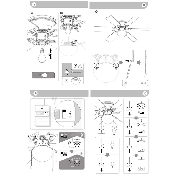 LAMPOWENTYLATOR sufitowy UGO 0307 Globo drewniana OPRAWA plafon WIATRAK z regulacją obrotów nikiel brązowy grafitowy