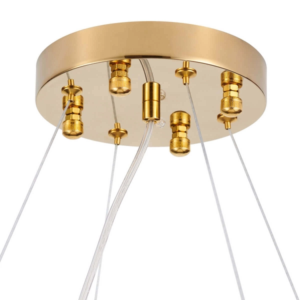 Okrągła lampa wisząca Modular XC107 gold Step do salonu glamour złota