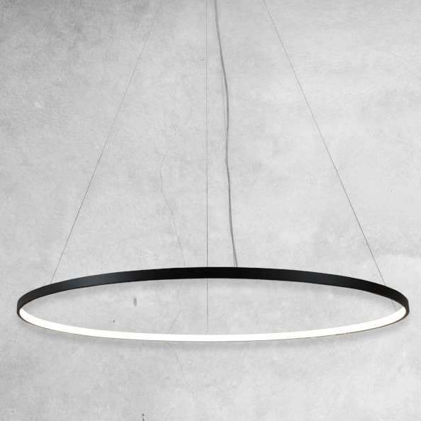 Wisząca lampa biurowa Agari LED 38W 4000K czarny pierścień