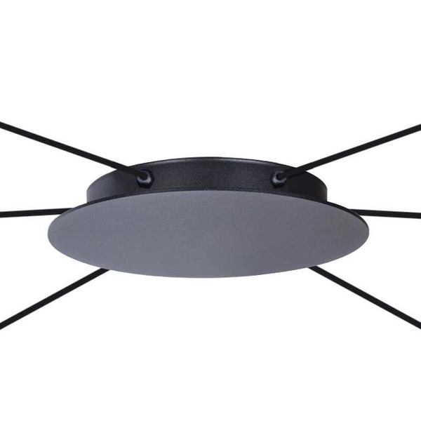 Wisząca LAMPA pająk Puerto K-4898 Kaja tuby metalowe czarny