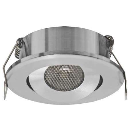 Okrągła LAMPA podtynkowa MATI LED C 03735 Ideus metalowa OPRAWA wpuszczana LED 1,5W 4000K oczko chrom