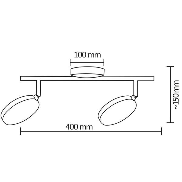 Plafon LAMPA sufitowa CAPRI 308306 Polux regulowana OPRAWA ścienna LED 10W 3000K metalowy KINKIET listwa czarna