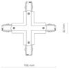 Krzyżowy X-ŁĄCZNIK CTLS 8701 Nowodvorski szynoprzewodu do 3-fazowej szyny natynkowej 230V biały