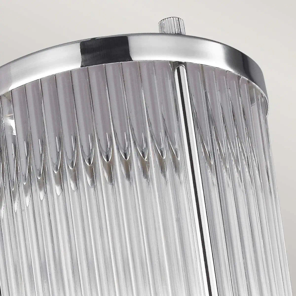 LAMPA ścienna Paulson FE-PAULSON1 Elstead FEISS metalowa OPRAWA kinkiet industrialny nad łóżko IP44 polerowany chrom przezroczysty