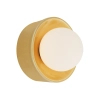 Żółta szklana lampa ścienna RAINBOW W0453 kulista 1xG9 IP20