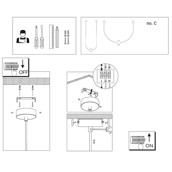 Jadalniana lampa wisząca No.C 5087 Shilo 76cmm metalowa z regulacją czarna