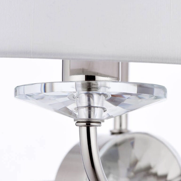 Lampa ścienna z abażurem hampton ecru nikiel Nixon OUTLET