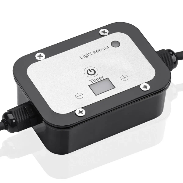 Czujnik światła Garden 106936 Markslojd IP44 timer metalowy czarny