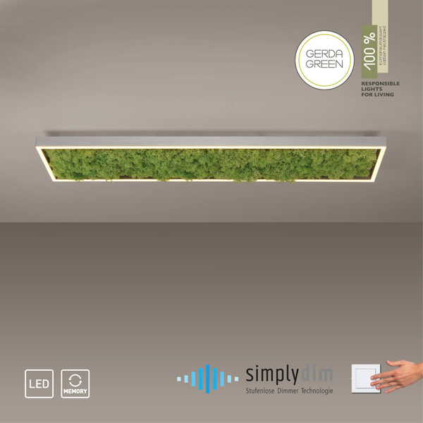 Dekoracyjny plafon GREEN KNUT 15623-66 LED 25W 3000K do jadalni zielony