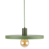 Metalowa zwisająca lampa Sila 10762 dysk na kablu zielony