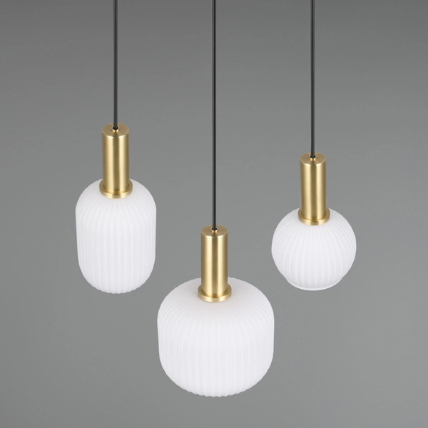 Lampa zwisająca kuchenna DIVA 319830308 kaskada zwis czarny złoty biały