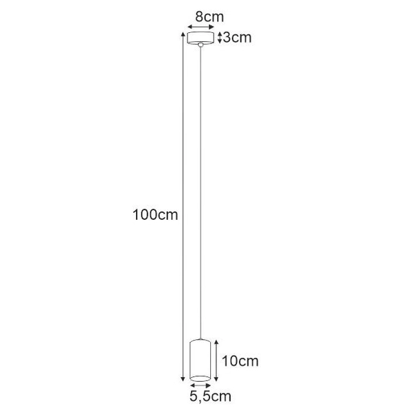 Wisząca LAMPA tuba Puerto K-4895 Kaja metalowy ZWIS loft nad stół czarny