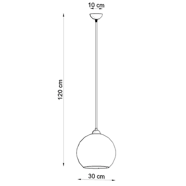 Szklana kopuła wisząca SL.0254 zielona lampa do jadalni