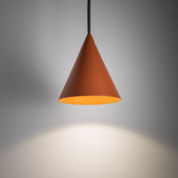 Wisząca lampa nad stół ZENITH 11456 trójkątna terakota
