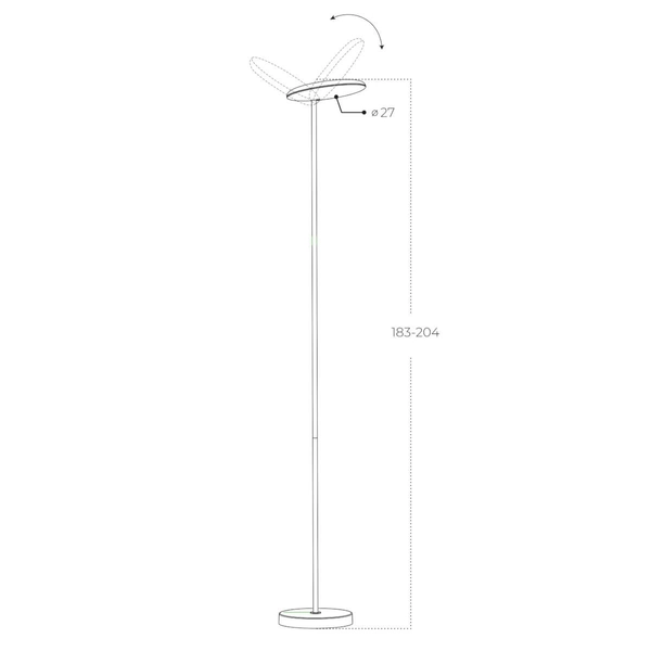 Ledowa lampa podłogowa CARPA AZ6307 Azzardo ściemnialna złota